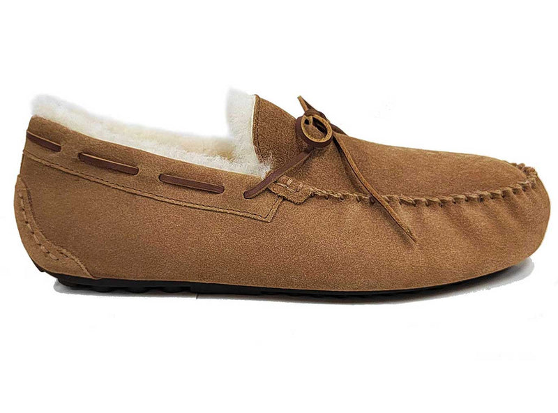 Moccasin Slippers Cotton Lined Size 7 Beige | Tools & Leisure