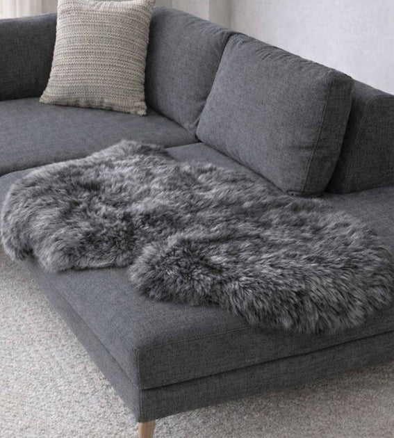 Charcoal Sheepskin Rug | Single Pelt Genuine NZ Shearling ...