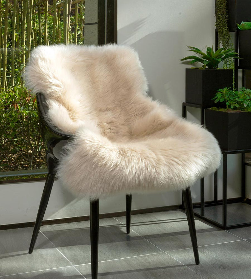 LINEN Sheepskin Rug | Single Pelt Genuine NZ Shearling | SheepskinShop.ca