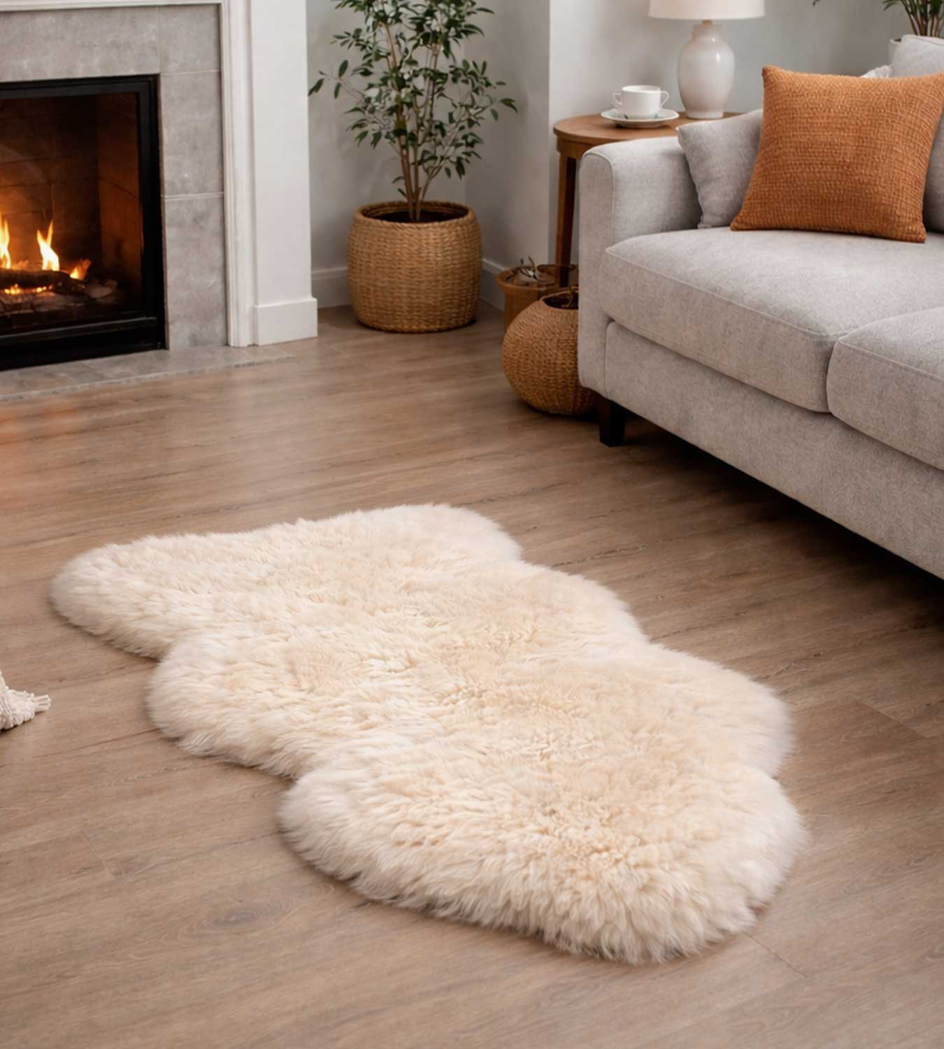 Single Sheepskin Rug LINEN Sheepskin Rug | Single Pelt Genuine NZ Shearling | SheepskinShop.ca