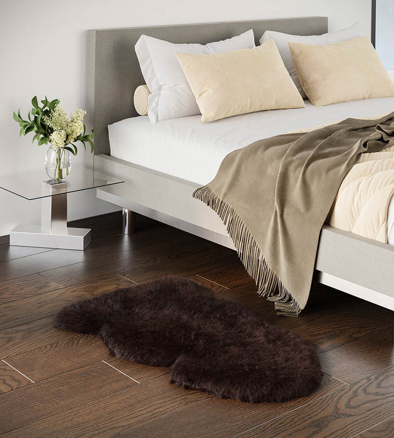 Brown Sheepskin Rug (2' x 3'5")