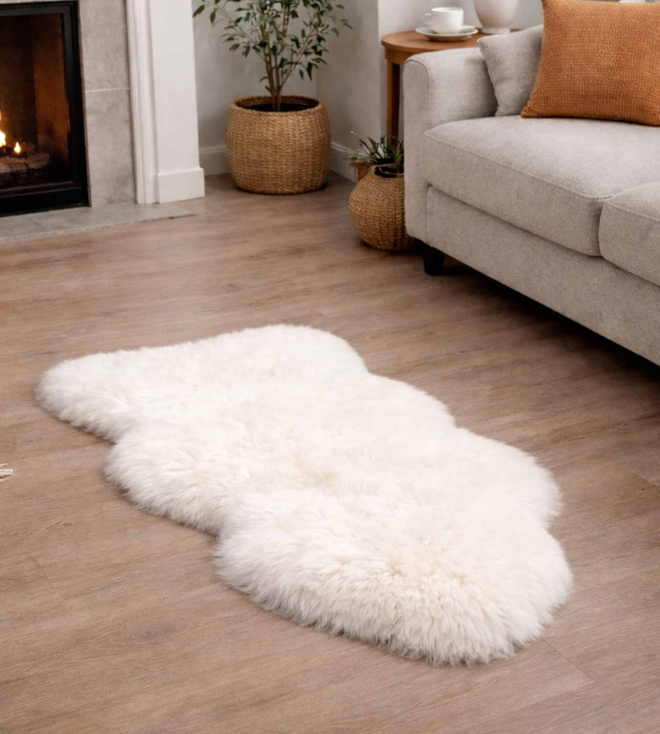 IVORY Sheepskin Rug | Single Pelt Genuine NZ Shearling | SheepskinShop.ca