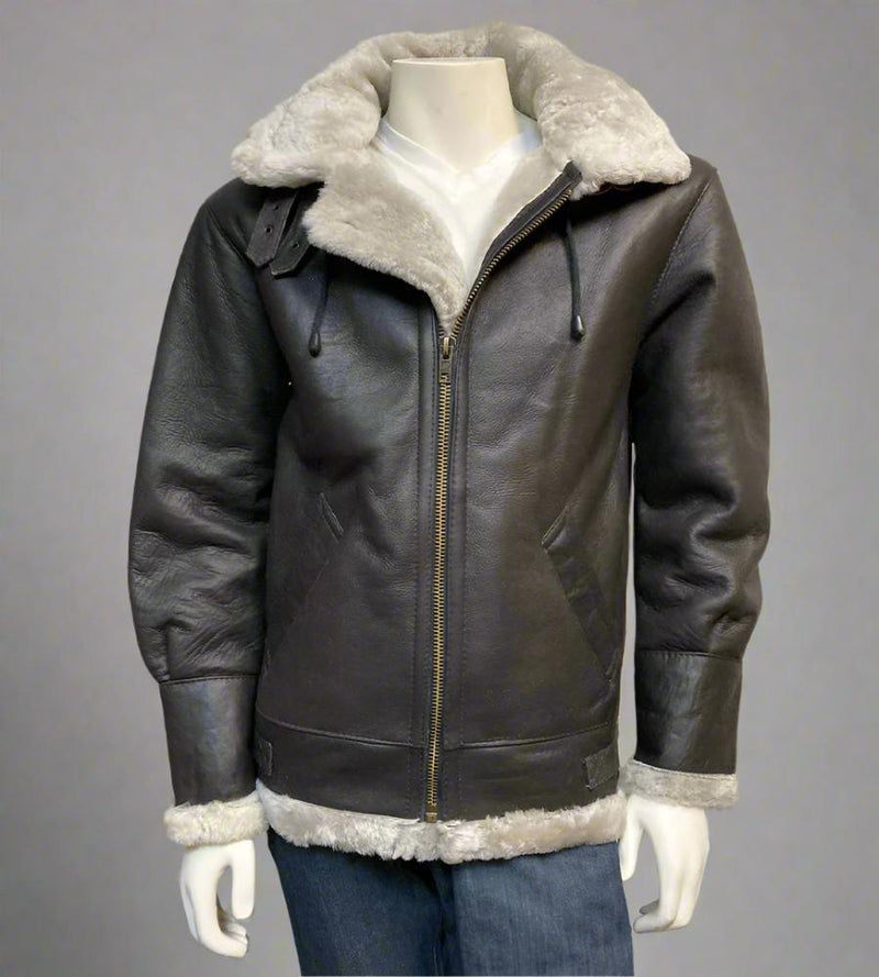 men's shearling flight jacket
