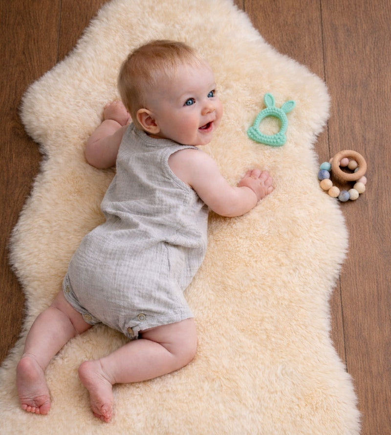 Short Wool Baby Lambskins | Shearling Sheepskin with Clipped Wool
