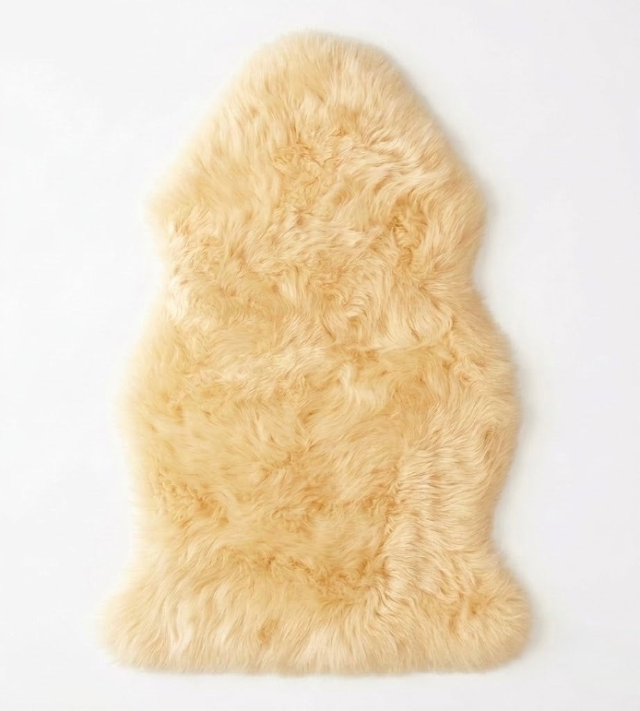 Shearling Champagne Rug CHAMPANGE Sheepskin Rug | Single Pelt Genuine NZ Shearling ...