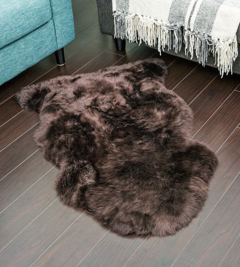 Brown Sheepskin Rug (2' x 3'5")