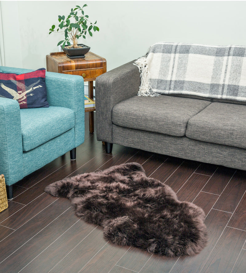 Brown Sheepskin Rug (2' x 3'5")