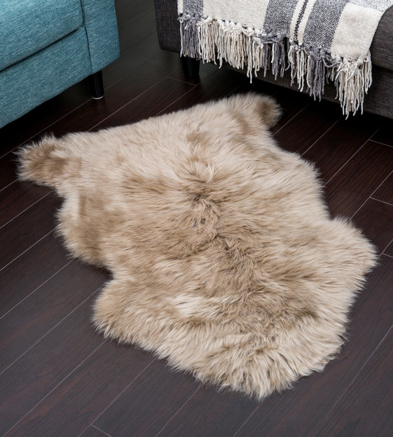 Taupe Sheepskin Rug (2' x 3'5")