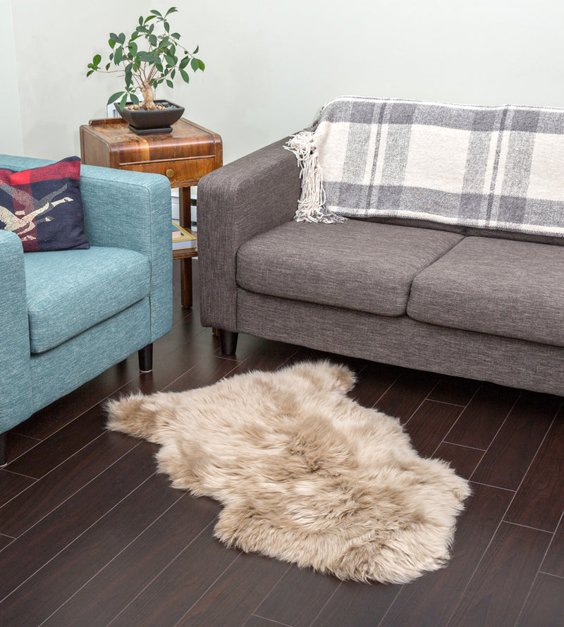 Taupe Sheepskin Rug (2' x 3'5")