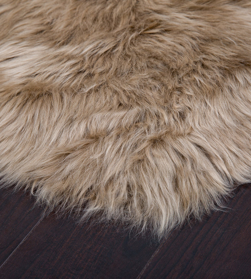 Taupe Sheepskin Rug (2' x 3'5")