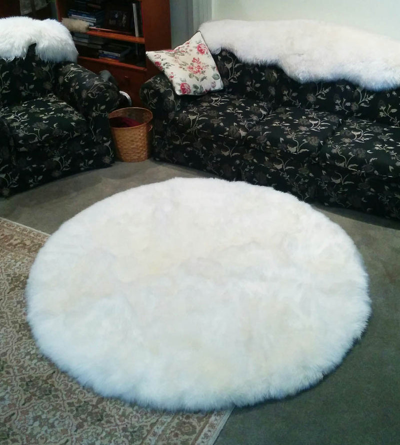 Circle Custom Long Wool Sheepskin