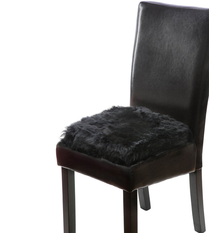 Sheepskin Chair Pad - Black