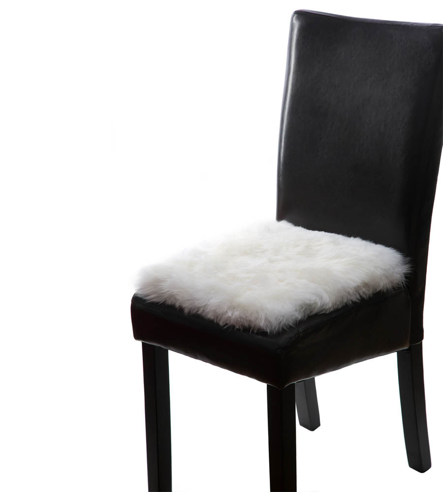 Sheepskin Chair Pad Ivory Shearling Seat Cover