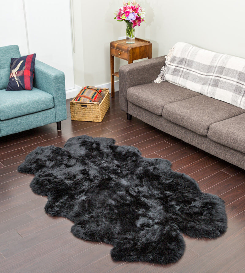 Quad Black Sheepskin