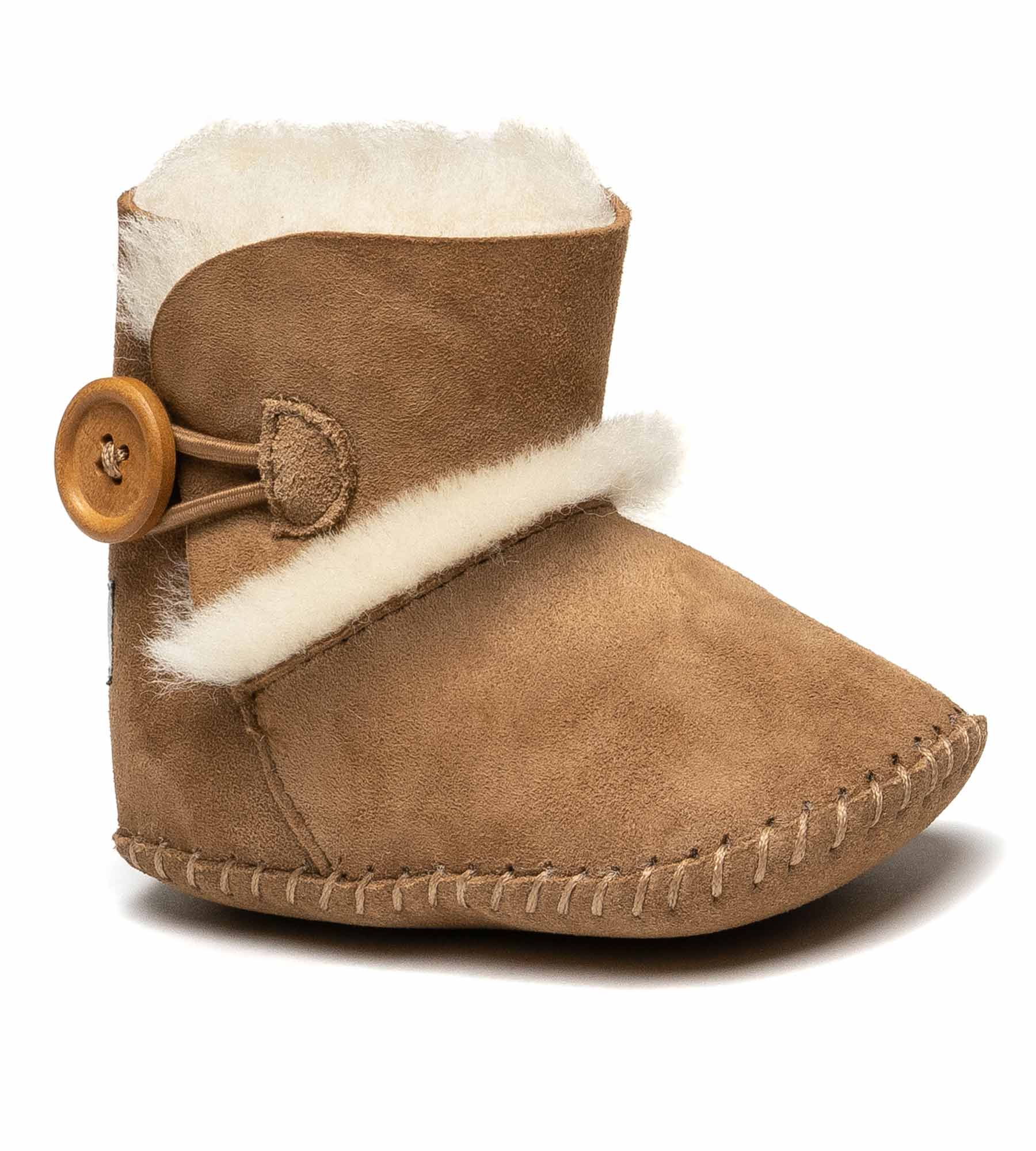 Sheepskin Boots for Babies Velcro Enclosed Shearling Boots for