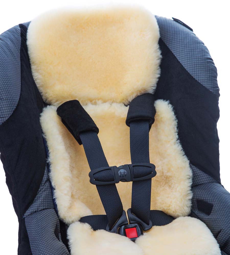 Sheepskin baby car seat top covers