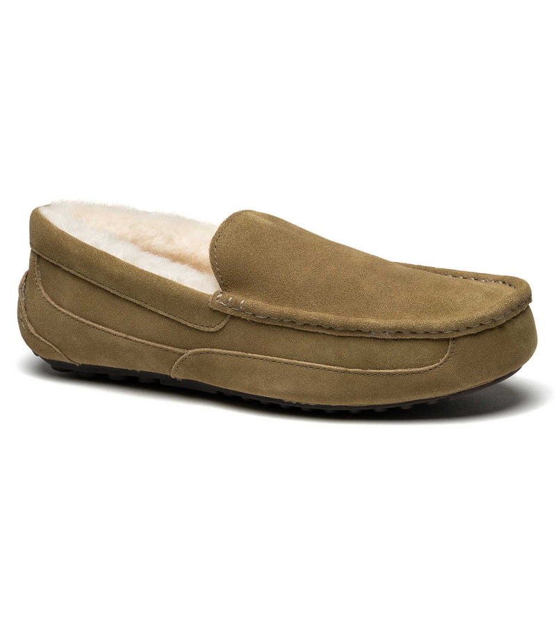Celtic & Co. Golf Leather Moccasins, Brown at John Lewis & Partners