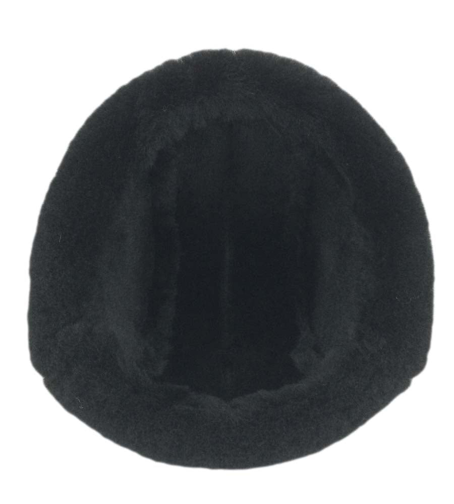 Men's B3 Bomber Shearling Sheepskin Aviator Hat | Black Large