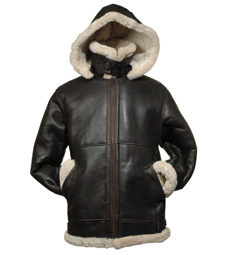 Shearling coat mens bomber shop