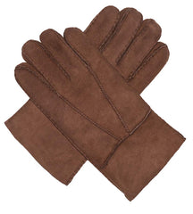 Men's Sheepskin Gloves - Dark Brown