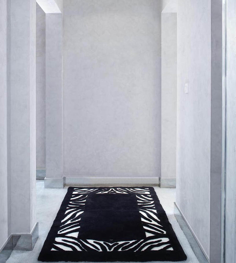 Zebra' Sheepskin Rug