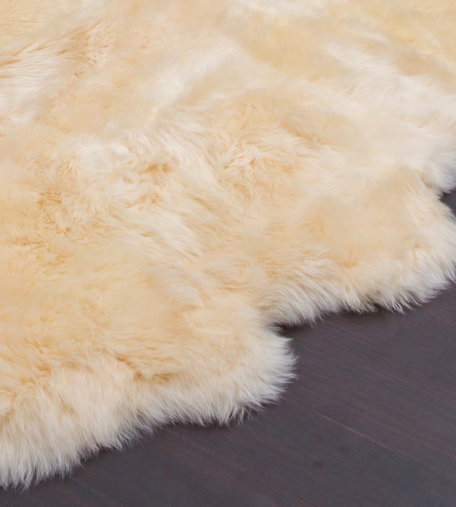 Shearling Champagne Rug Sexto CHAMPANGE Sheepskin | 6-Pelt Genuine NZ Shearling Rug ...